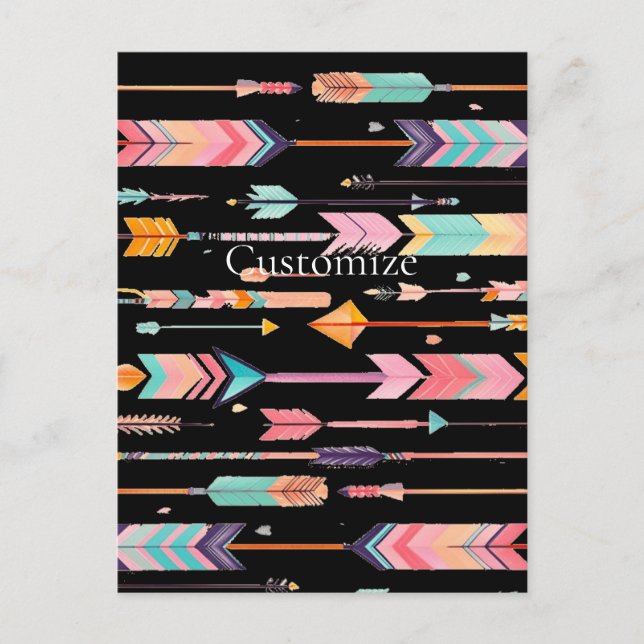 Multicolor-Muster Thunder_Cove Postkarte (Vorderseite)