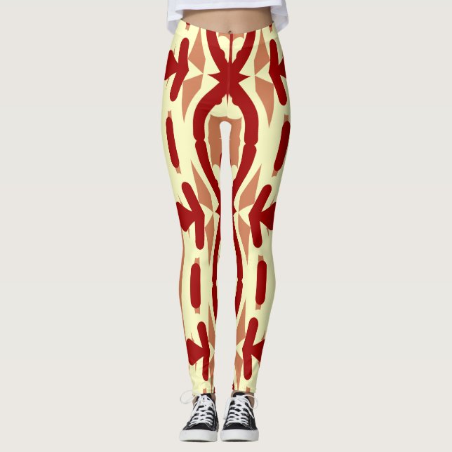 Multicolor-nahtloses Muster "Ratti_Creative_Arts" Leggings (Vorderseite)