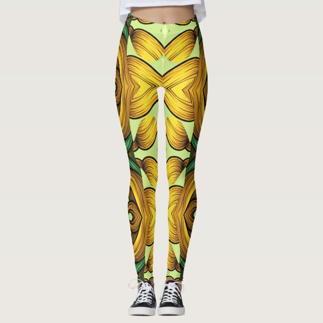 Multicolor-nahtloses Muster "Ratti_Creative_Arts" Leggings (Vorderseite)