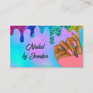 Multicolor Nail Tech Visitenkarte
