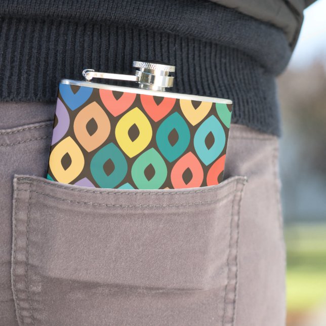 Multicolor Ogee Muster Flachmann (Beispiel)