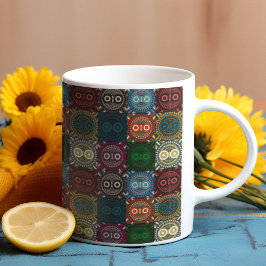 Multicolor Owl Muster Kaffeetasse