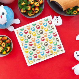Multicolor Owl Muster Serviette