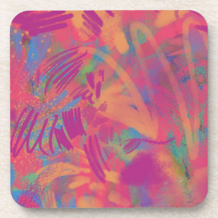 Multicolor Paint Texture Getränkeuntersetzer