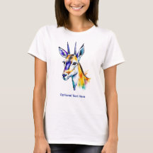 Multicolor Paint Tropfen Watercolor Gazelle