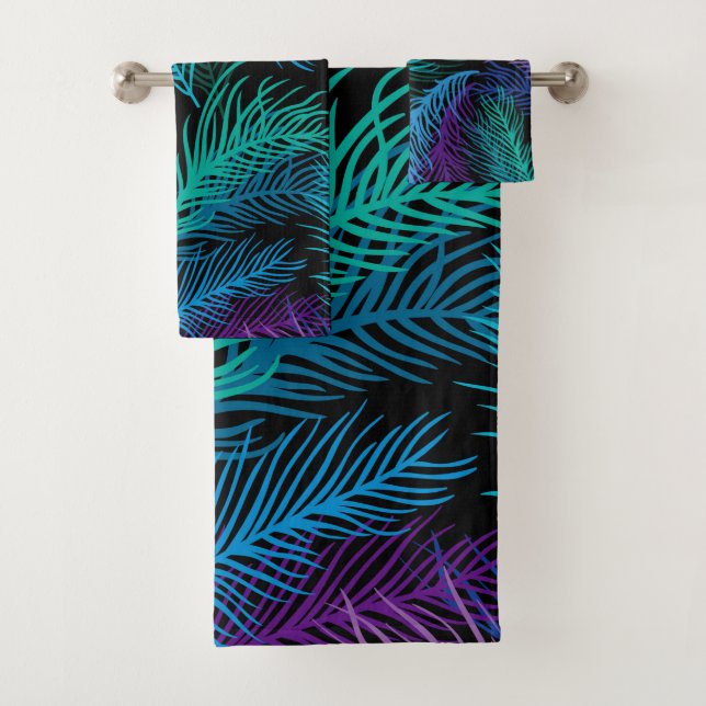 Multicolor Palm-Blätter Badhandtuch Set (Insitu)