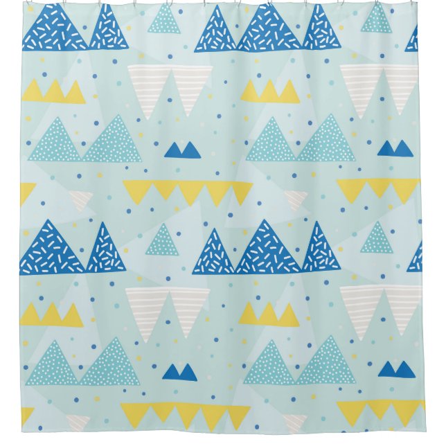 Multicolor Party: Fun Seamless Muster. Duschvorhang (Vorderseite)