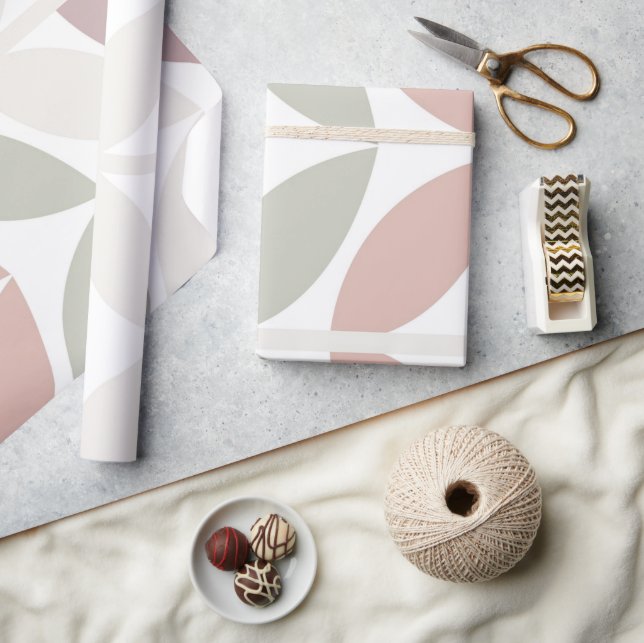 Multicolor Pastel Botanisch Abstrakt Geschenkpapier (Kunsthandwerk)