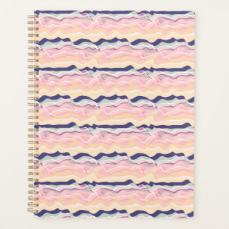 Multicolor Pastel Wave Pattern Planer