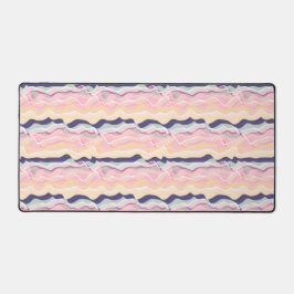 Multicolor Pastel Wave Pattern Schreibtischunterlage