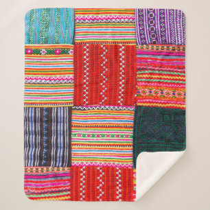 Multicolor Patchwork: Asian Style Quilt. Sherpadecke