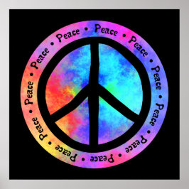 Multicolor Peace Sign Poster