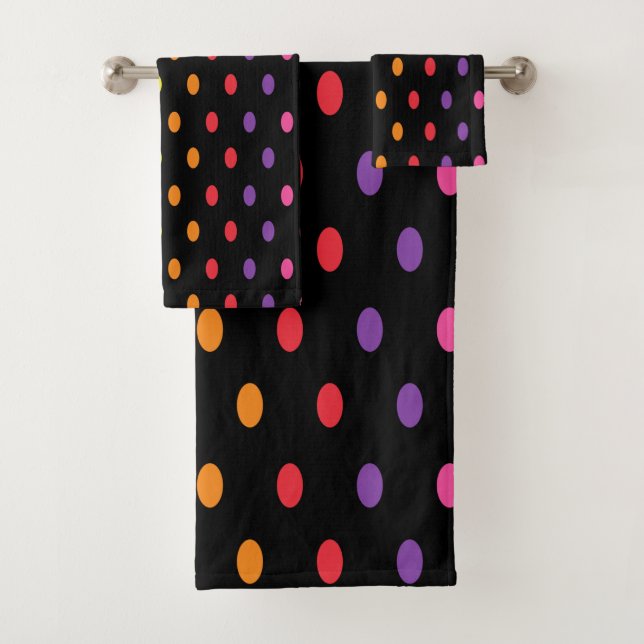 Multicolor Polka Badetuch Set (Insitu)