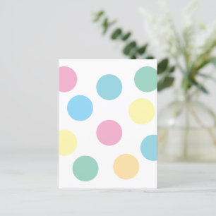 Multicolor Polka Dots Postkarte