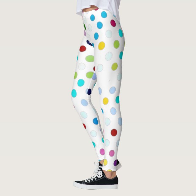 MultiColor-Polka-Punkt Leggings (Links)
