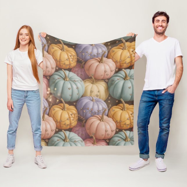 Multicolor Pumpkin-MusterThrow, Fleece & Sherpa (Beispiel)