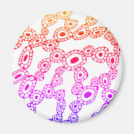 Multicolor Random Abstract Circle Blob Shapes Magnet
