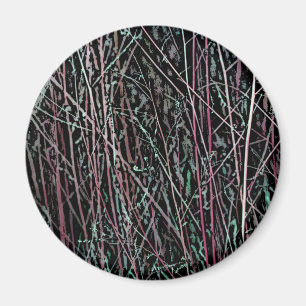 Multicolor Reeds in Rosa und Grün Magnet