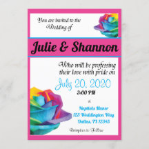 Multicolor Rose LGBT Hochzeit