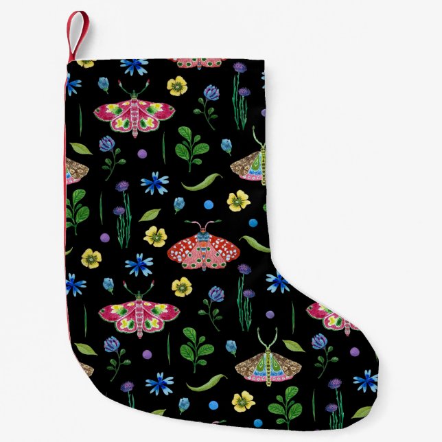 Multicolor-Schmetterlinge: Helles, nahtloses Muste Kleiner Weihnachtsstrumpf (Vorderseite)