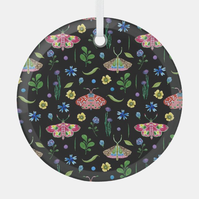 Multicolor-Schmetterlinge: Helles, nahtloses Muste Ornament Aus Glas (Vorderseite)