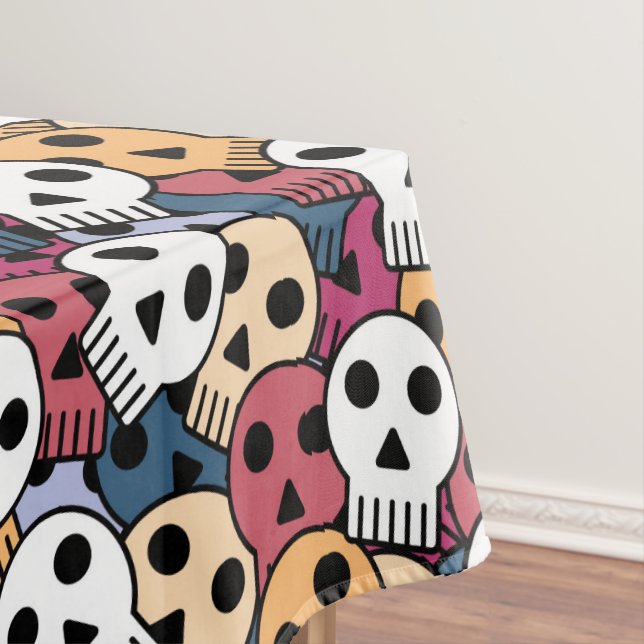 Multicolor Skulls-Muster Tischdecke (Beispiel)