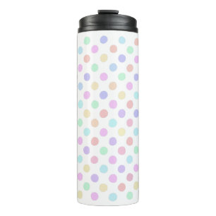 Multicolor Spots auf Weiß Thermosbecher
