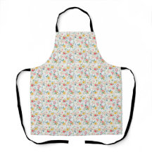 Multicolor spring floral pattern white background