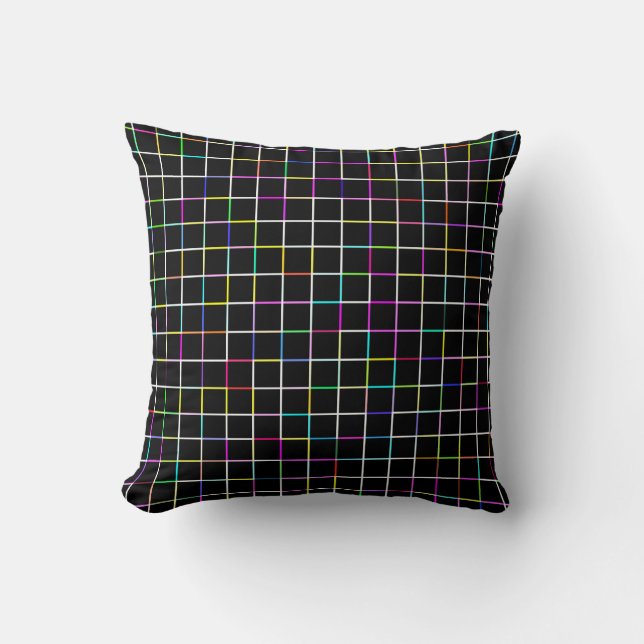 Multicolor Square Linde Muster Kissen (Vorderseite)