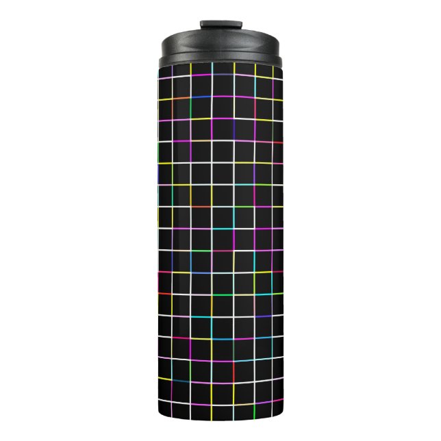 Multicolor Square Linde Muster Thermosbecher (Vorderseite)