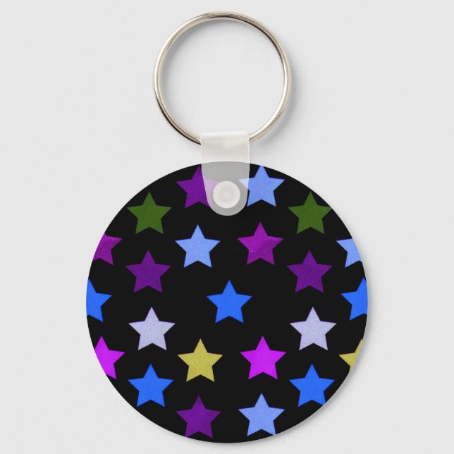 Multicolor Star Pattern Schlüsselanhänger (Vorderseite)
