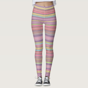 Multicolor-Streifen Leggings