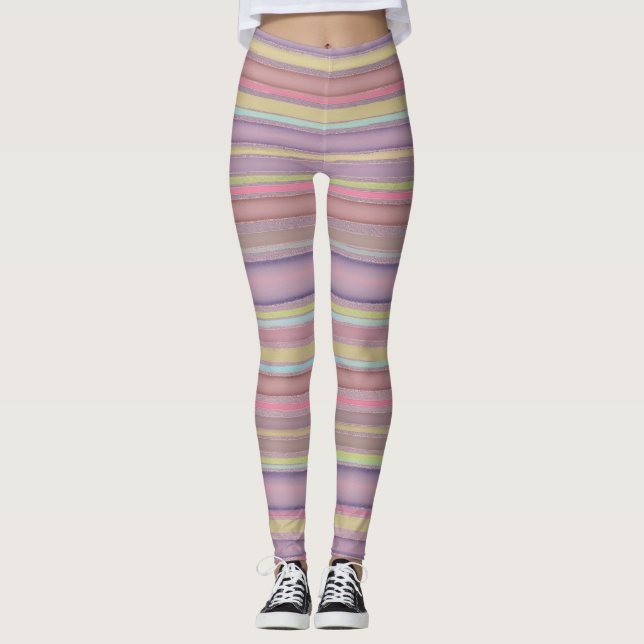 Multicolor-Streifen Leggings (Vorderseite)