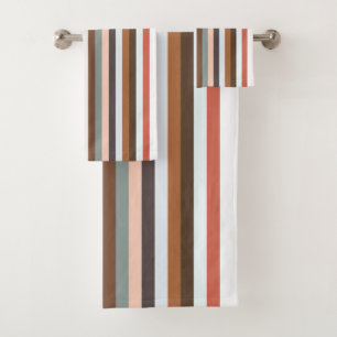 Multicolor-Streifenmuster  Badhandtuch Set