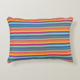 Multicolor-Streifenmuster Dekokissen