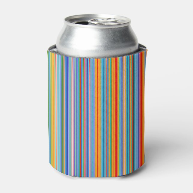 Multicolor-Streifenmuster Dosenkühler (Kanne Vorderseite)