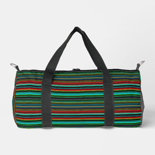 Multicolor-Streifenmuster Duffle Bag (Vorderseite)