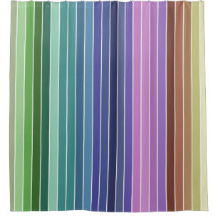 Multicolor-Streifenmuster Duschvorhang