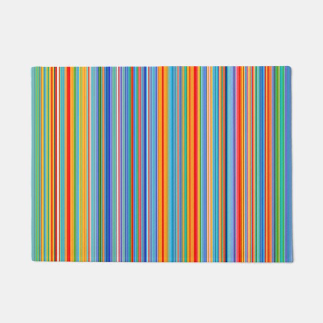 Multicolor-Streifenmuster Fußmatte (Vorderseite)