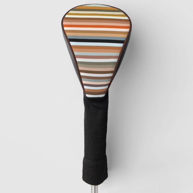 Multicolor-Streifenmuster Golf Headcover (Vorderseite)