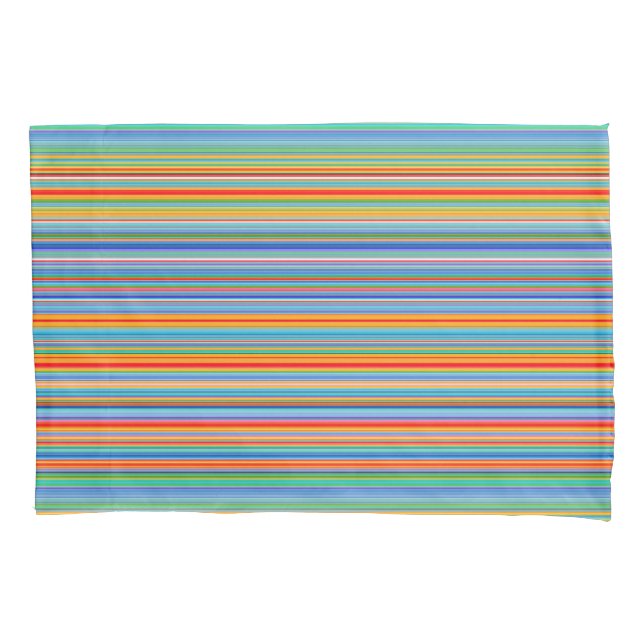 Multicolor-Streifenmuster Kissenbezug (Vorderseite)