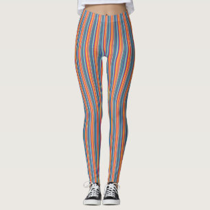 Multicolor-Streifenmuster Leggings