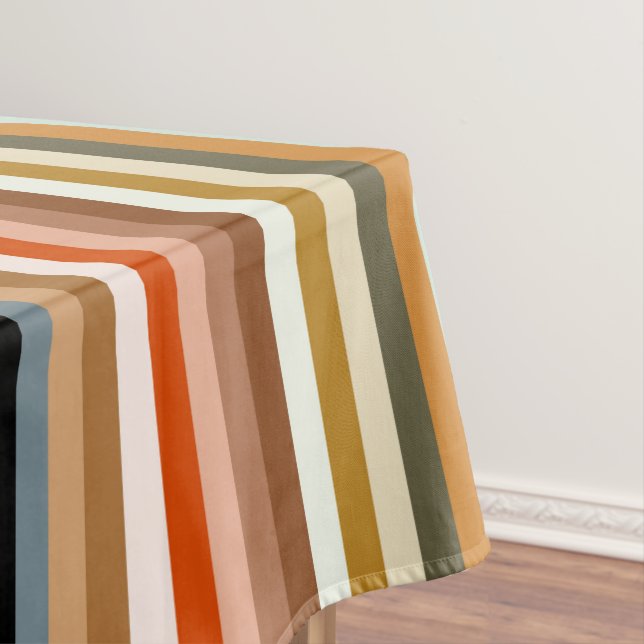 Multicolor-Streifenmuster Tischdecke (Beispiel)