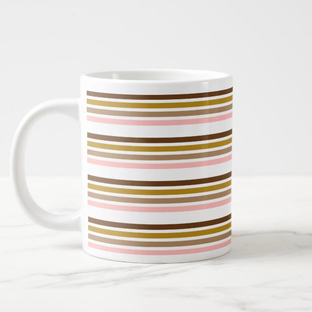 Multicolor Stripe Tee Jumbo-Tasse (Links)