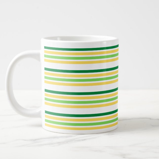 Multicolor Stripe Tee Jumbo-Tasse (Links)