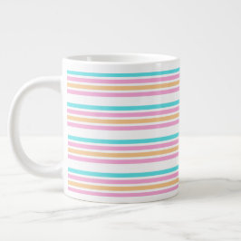 Multicolor Stripe Tee Jumbo-Tasse