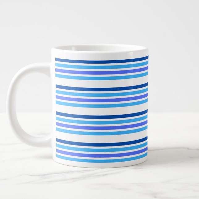 Multicolor Stripe Tee Jumbo-Tasse (Links)