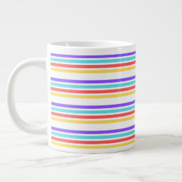 Multicolor Stripe Tee Jumbo-Tasse