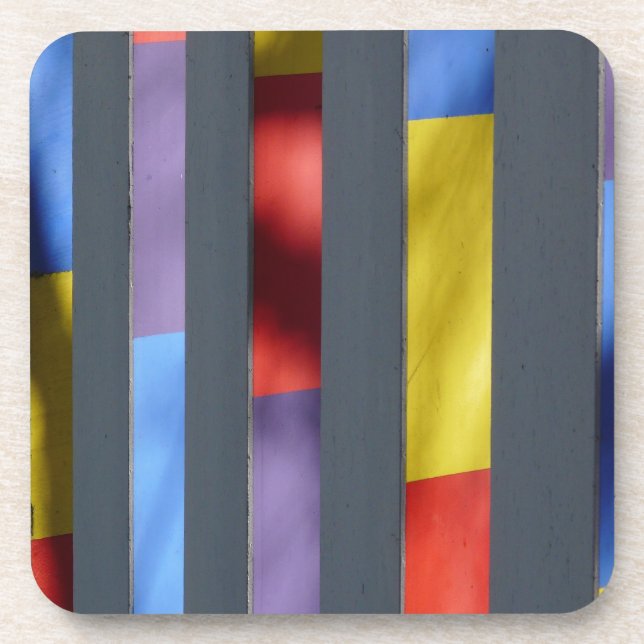 Multicolor Striped Artistic Tuch Untersetzer (Vorderseite)