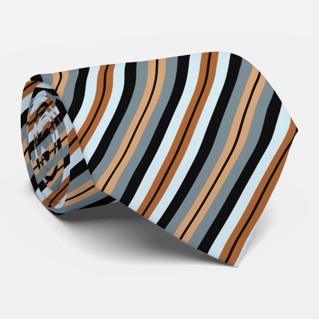 Multicolor Striping Muster Neck Tie Krawatte (Gerollt)